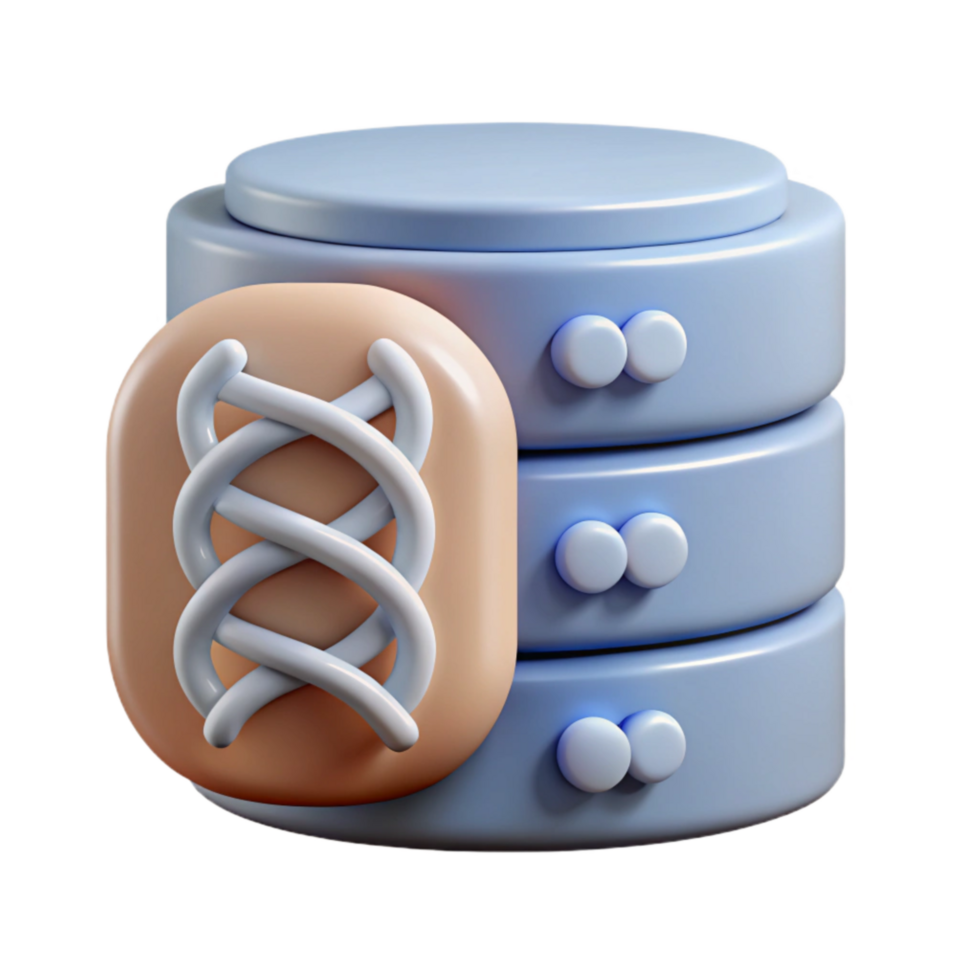 extraordinary contemporary Dna Data Storage Icon with Gradient Effect Transparent genuine png