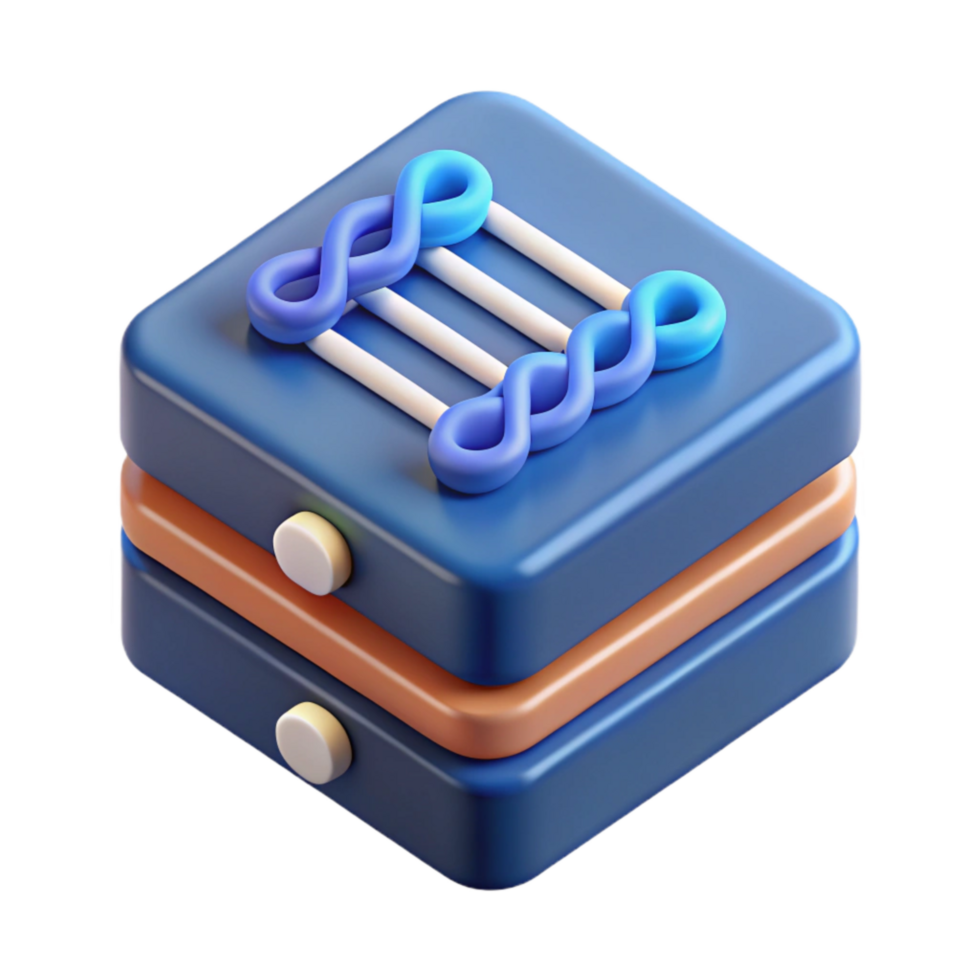 wonderful classic Dna Data Storage Icon with Gradient Effect Transparent exclusive png
