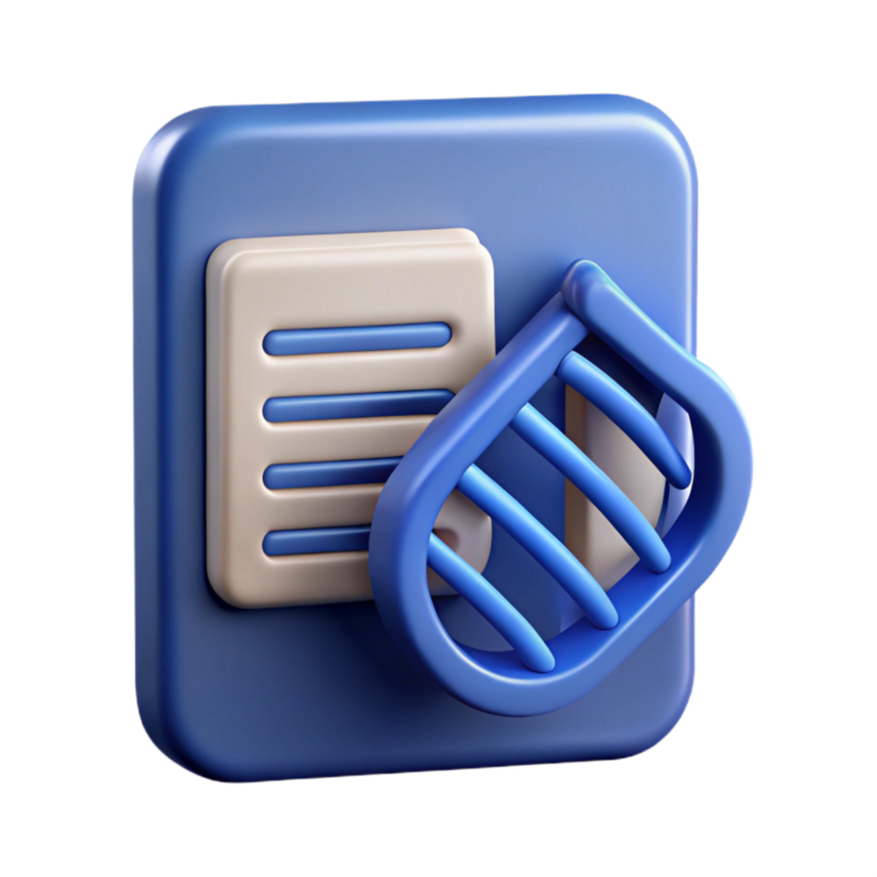 serene artistic Dna Data Storage Icon with Gradient Effect Transparent 4K png