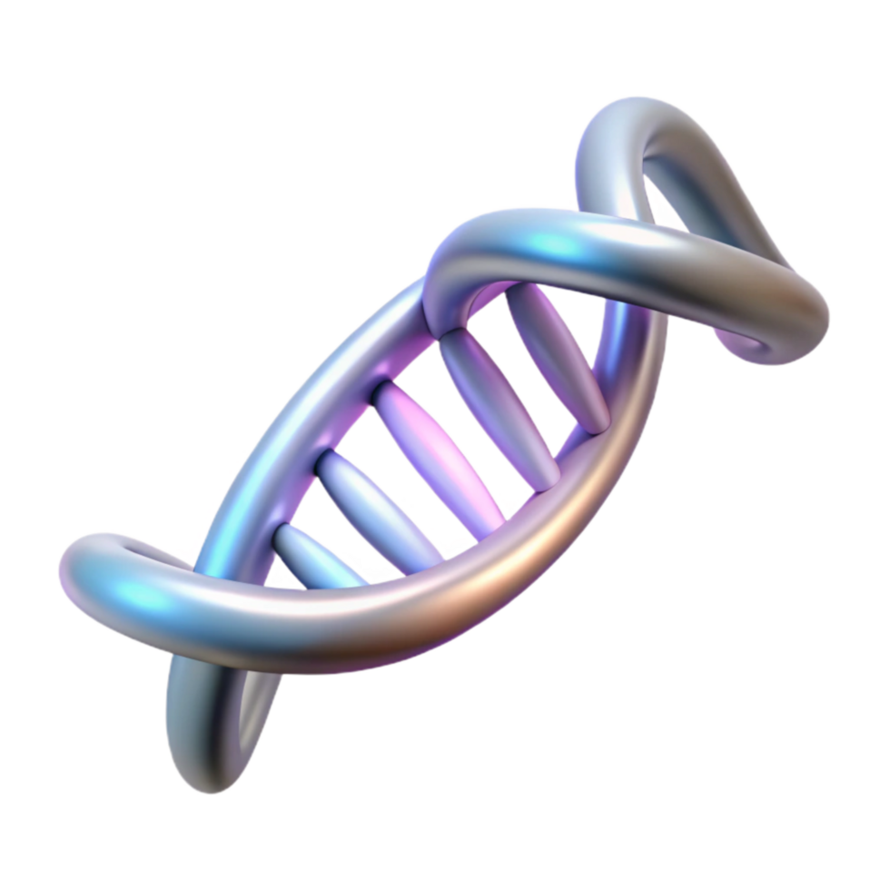 elegant abstract Dna Double Helix with Data Flow Lines Transparent Background genuine png