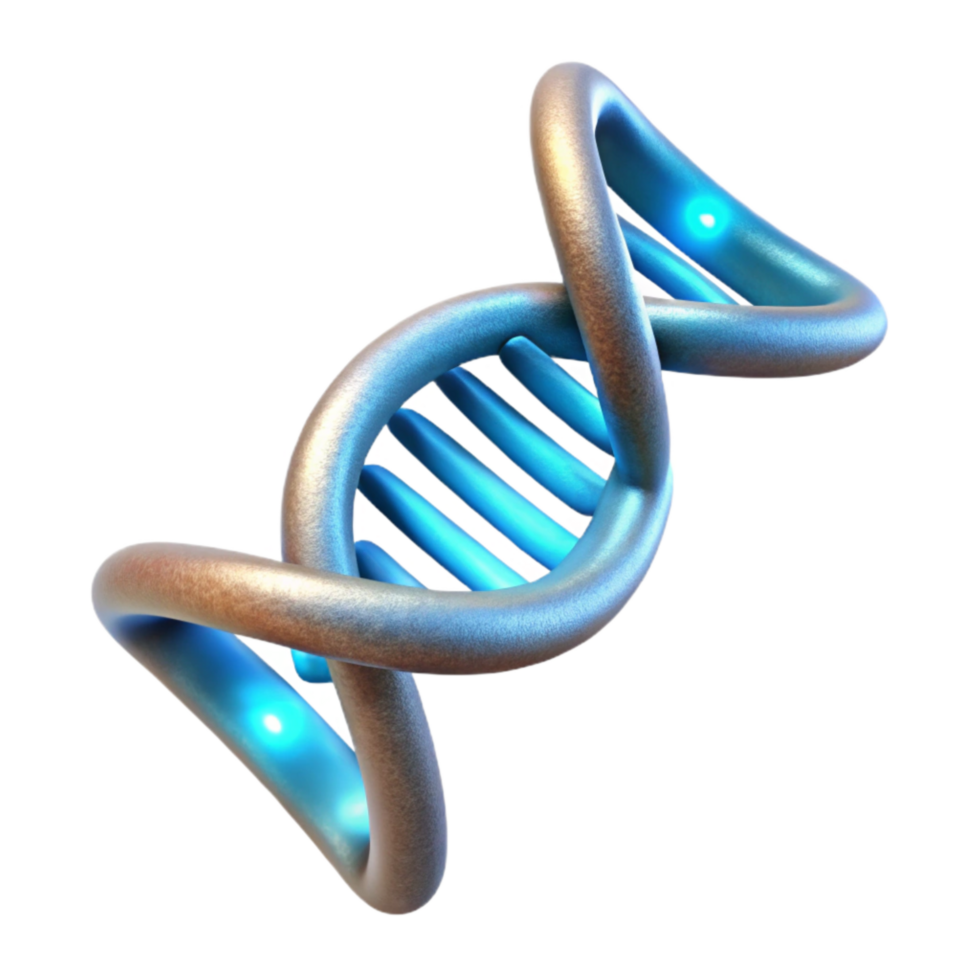 magnificent classic Dna Double Helix with Data Flow Lines Transparent Background genuine png