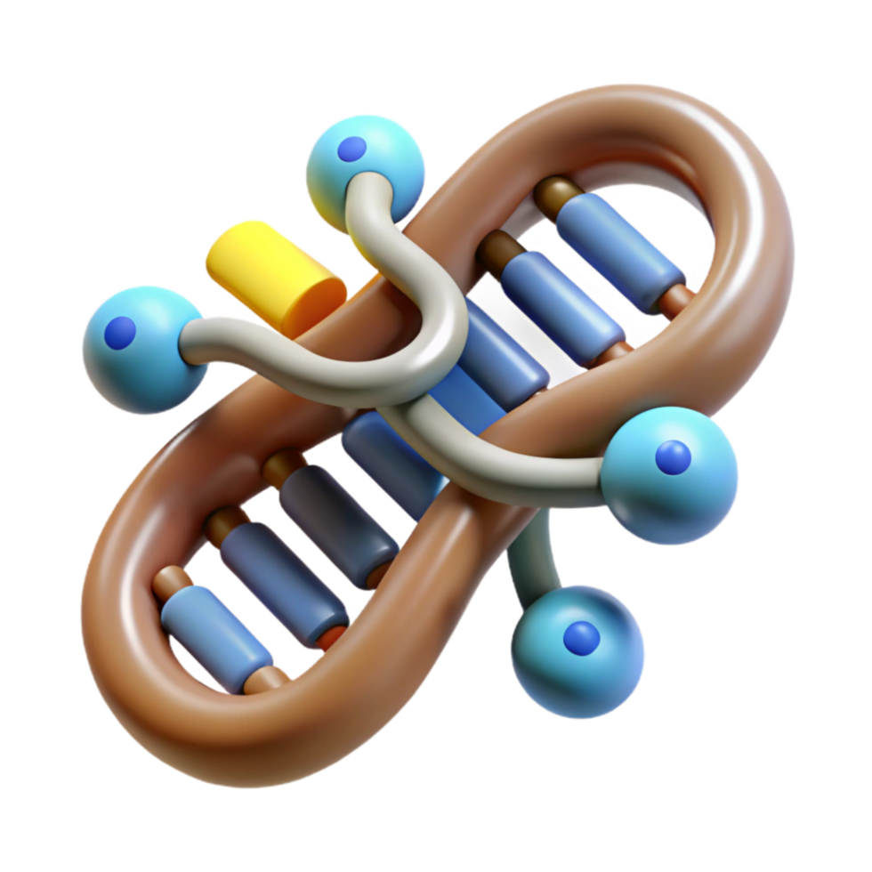 magnífico tradicional dna fragmento com dados codificação símbolos Cortar fora elemento original png