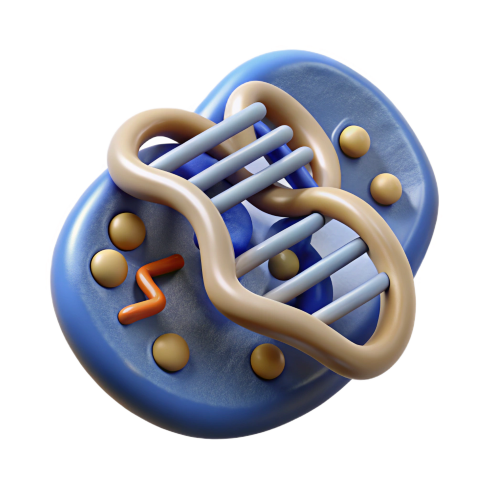 magnificent creative Dna Fragment with Data Encoding Symbols Cutout Element high resolution png