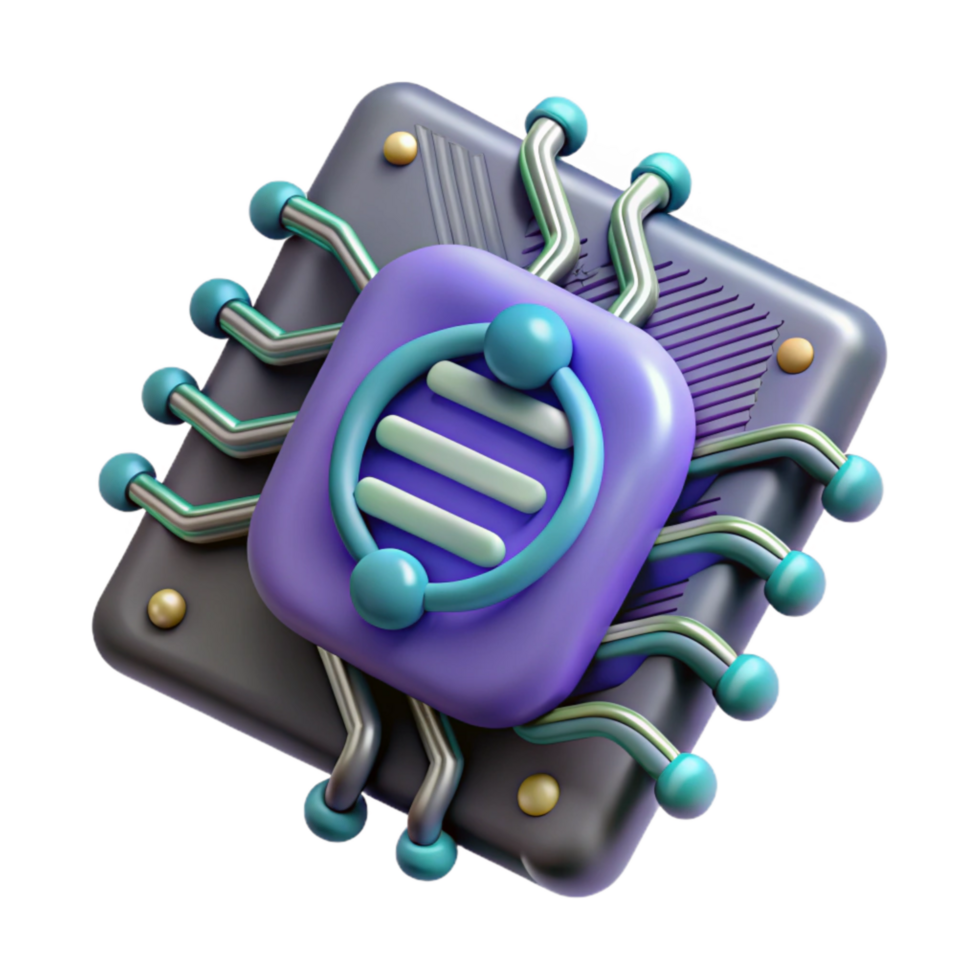 stunning modern Dna Fragment with Digital Overlay Effect Isolated high resolution png