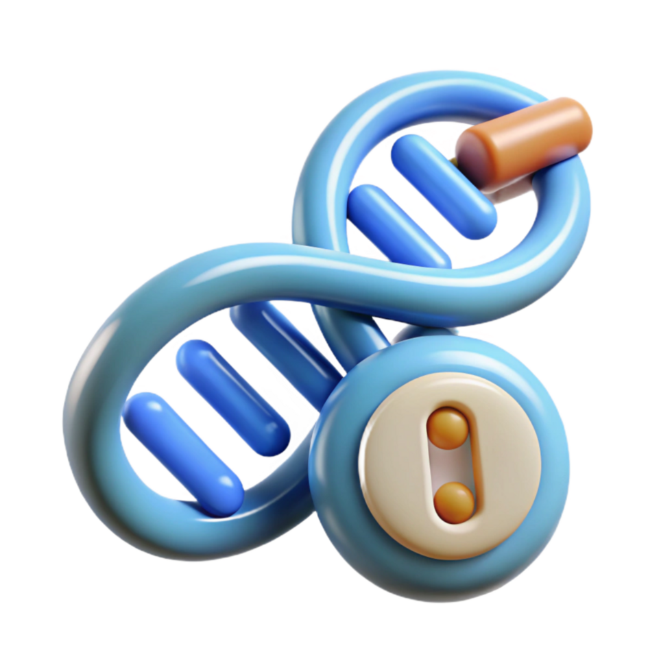 serene artistic Dna Helix with Information Stream Cutout professional png