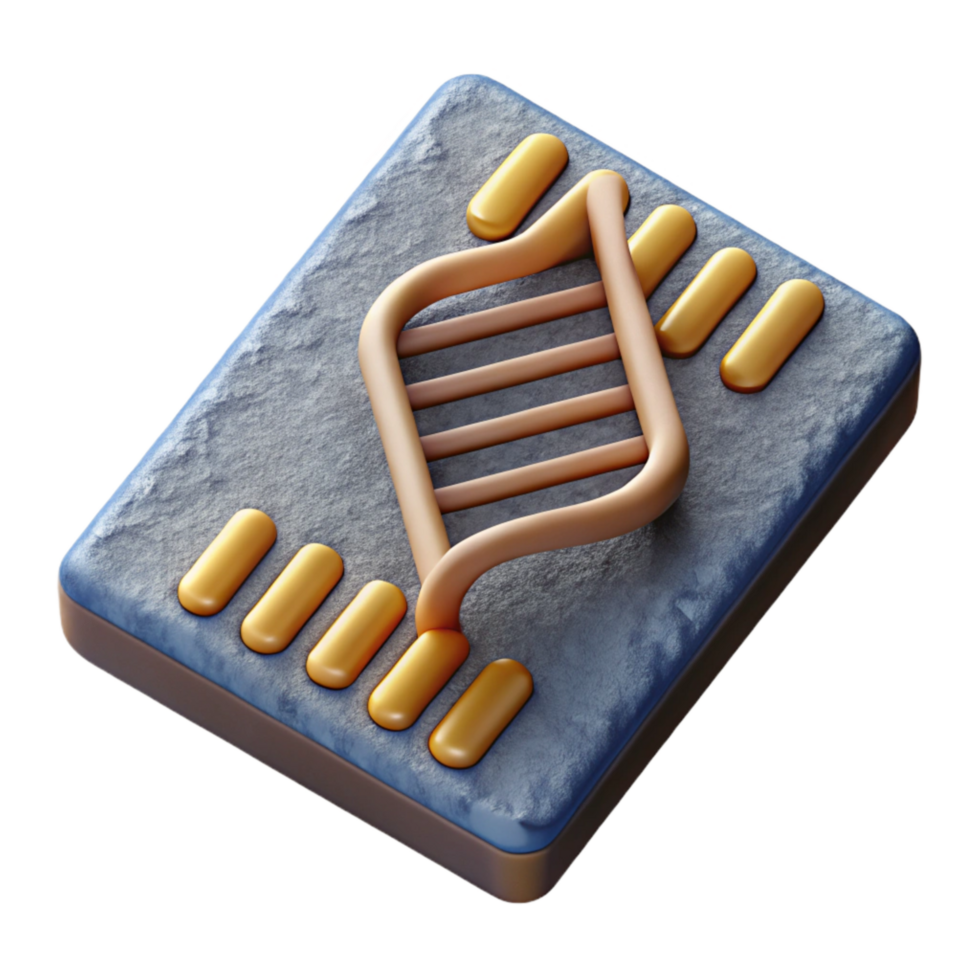 dramatic abstract Dna Microarray Chip Close Up Isolated detailed png