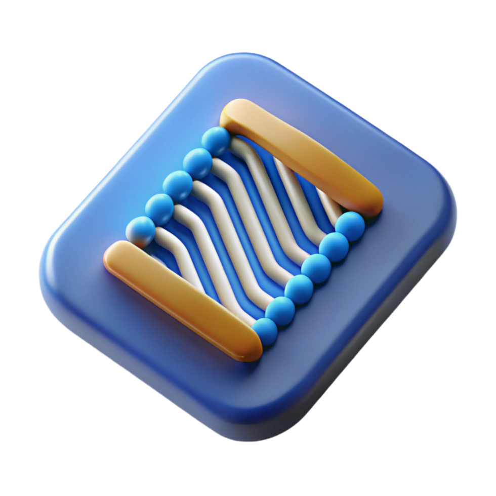 serene minimalist Dna Microarray Chip Close Up Isolated authentic png
