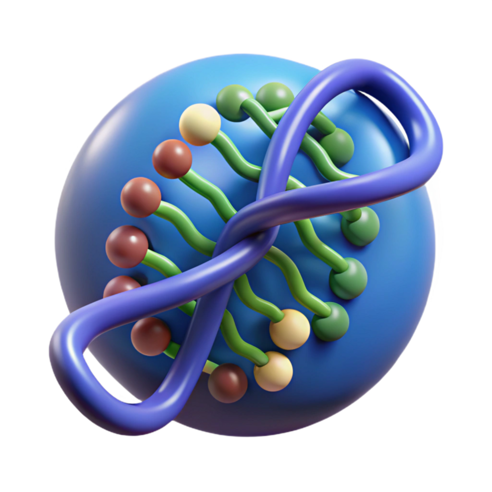 magnificent classic Dna Molecule with Binary Data Overlay Cutout original png