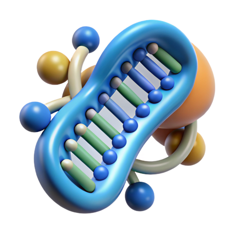 vibrant traditional Dna Molecule with Binary Data Overlay Cutout authentic png