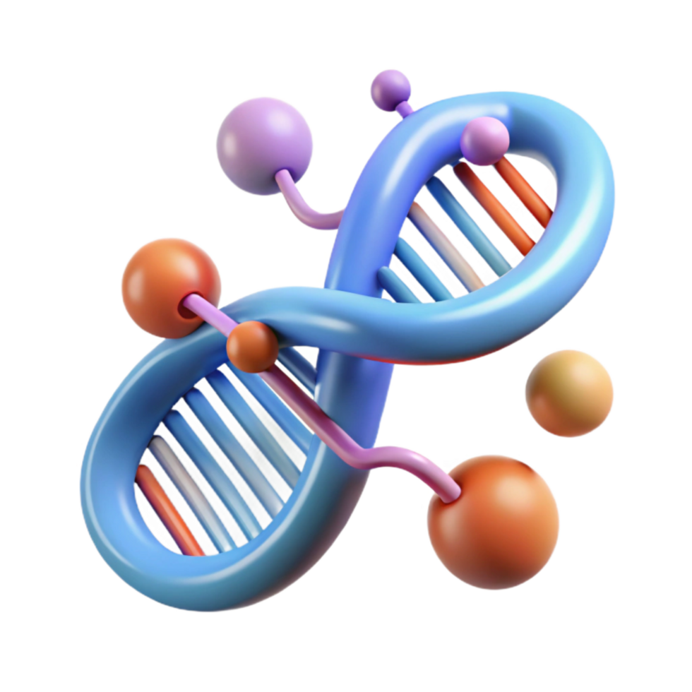 wonderful modern Dna Molecule with Data Encryption Symbol Isolated exclusive png
