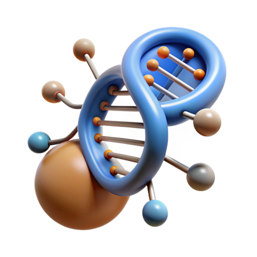 magnificent artistic Dna Molecule with Digital Data Overlay Cutout Element high quality png