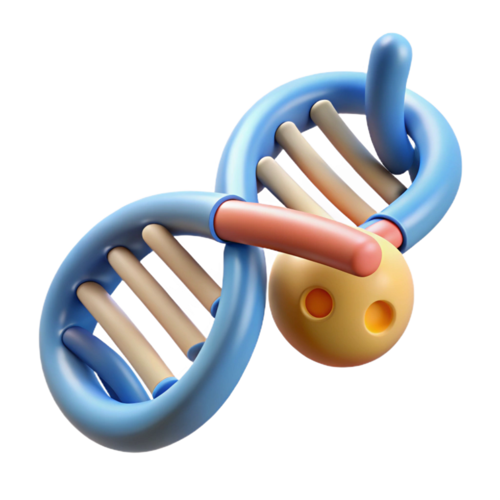 serene modern Dna Repair Mechanism Animation Transparent Background genuine png