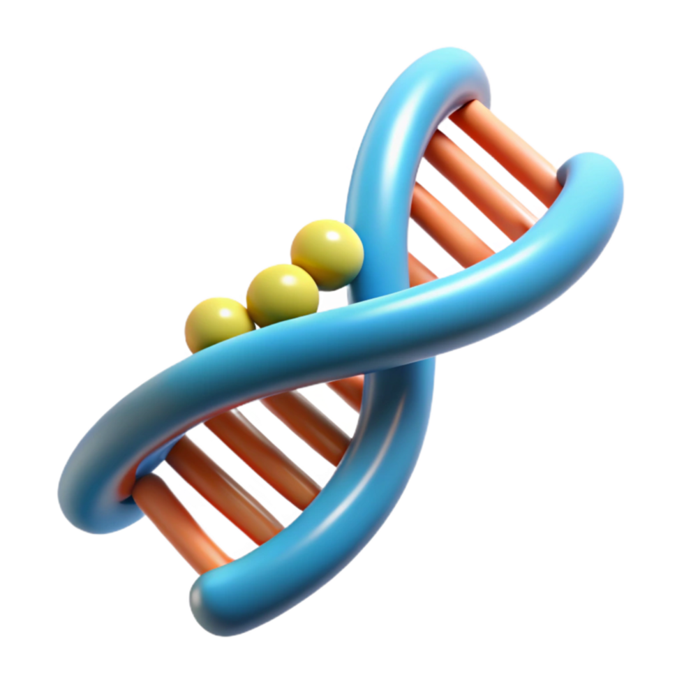 vibrant contemporary Dna Replication Process with Digital Animation Isolated original png