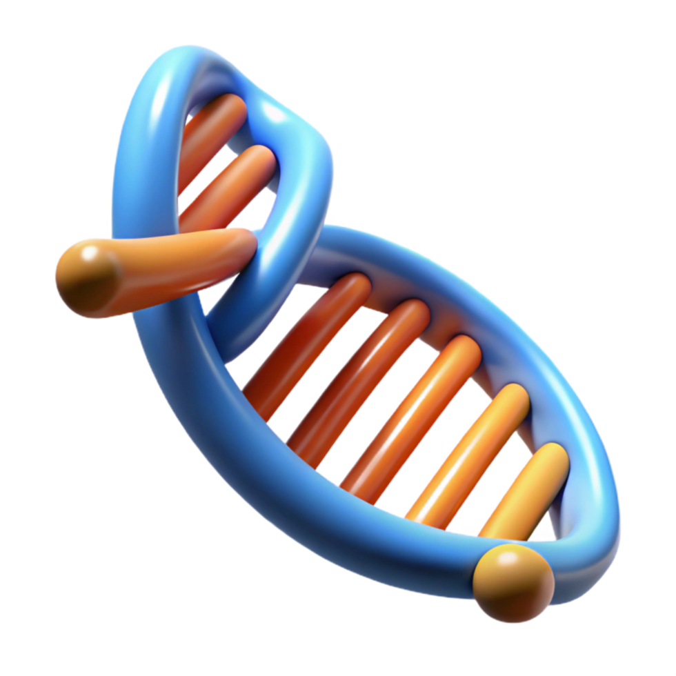 vibrant minimalist Dna Replication Process with Digital Animation Isolated authentic png