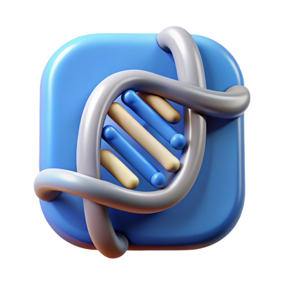 impressive artistic Dna Storage Technology Icon Transparent Background genuine png