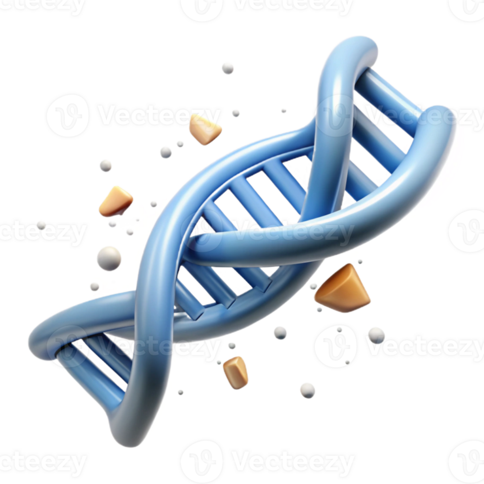 wonderful rustic Dna Strand Break Illustration Transparent Background original png