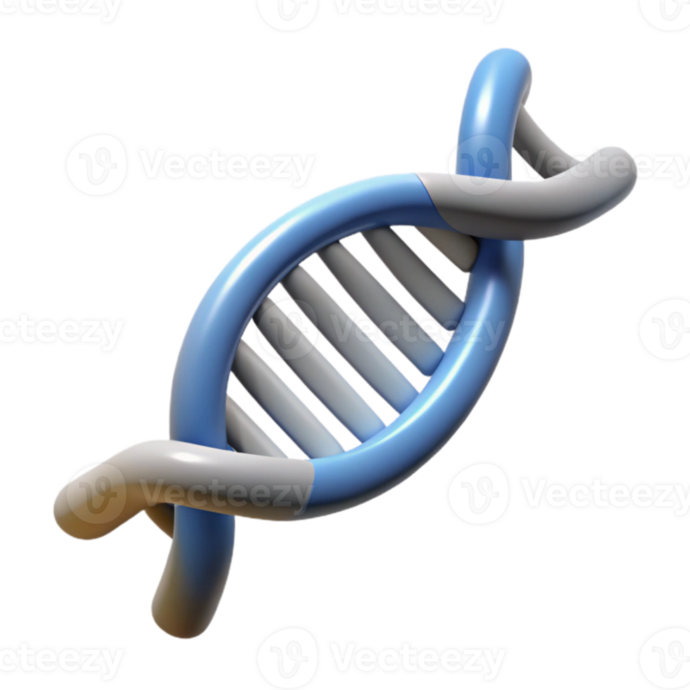 wonderful vintage Dna Strand Fragment with Shadow Effect Transparent Background authentic png