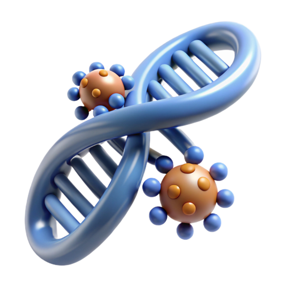 dramatic modern Dna Strand Enhanced by Nanobots Cutout detailed png