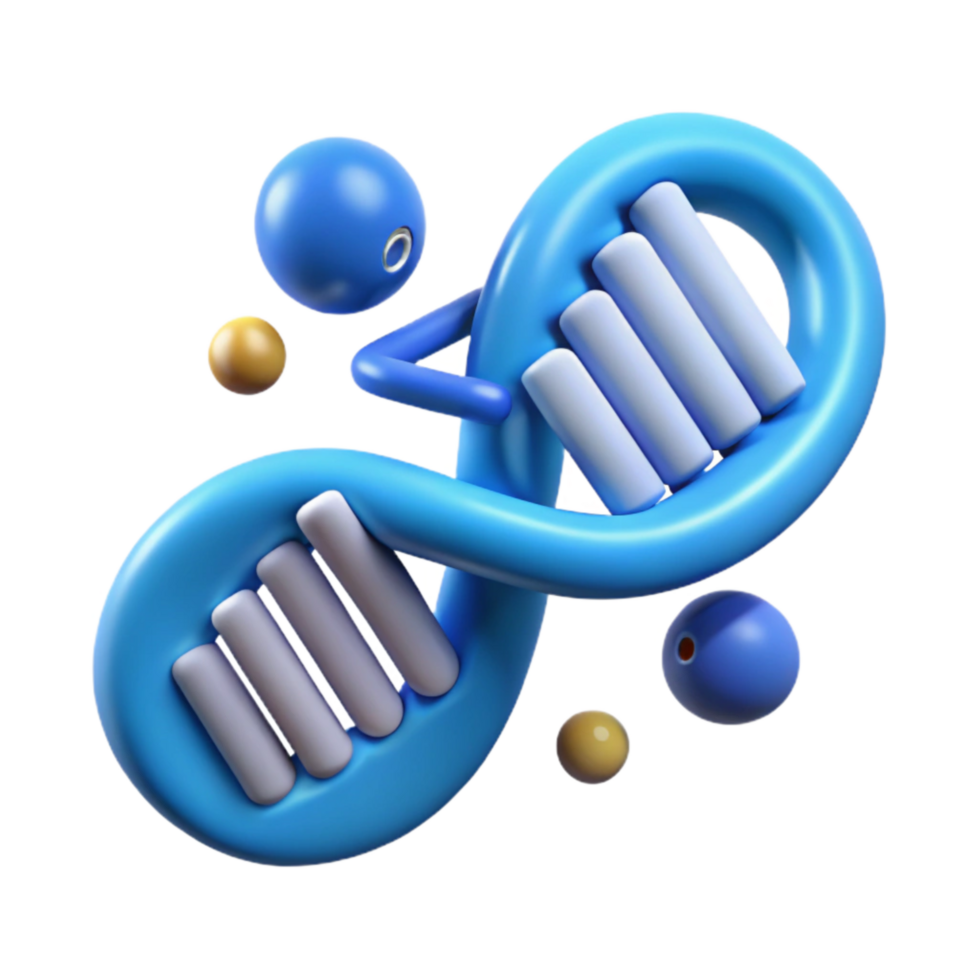wonderful artistic Dna Strand Fragment with Shadow Effect Transparent Background premium png