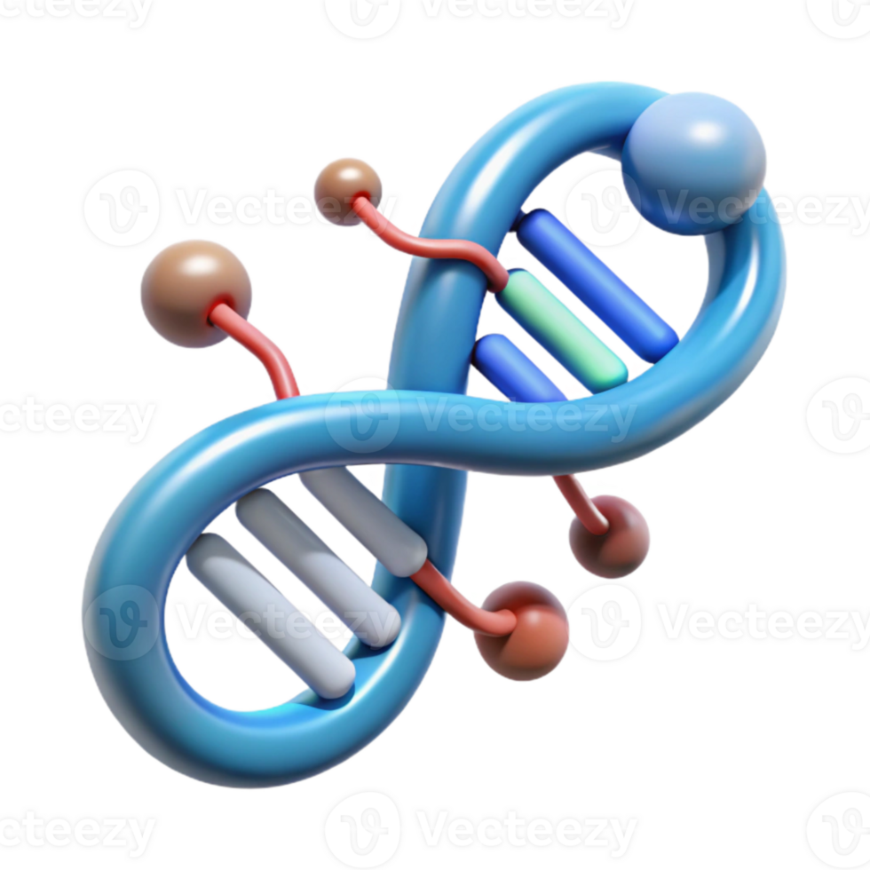 extraordinary creative Dna Strand with Data Storage Symbol Isolated premium png