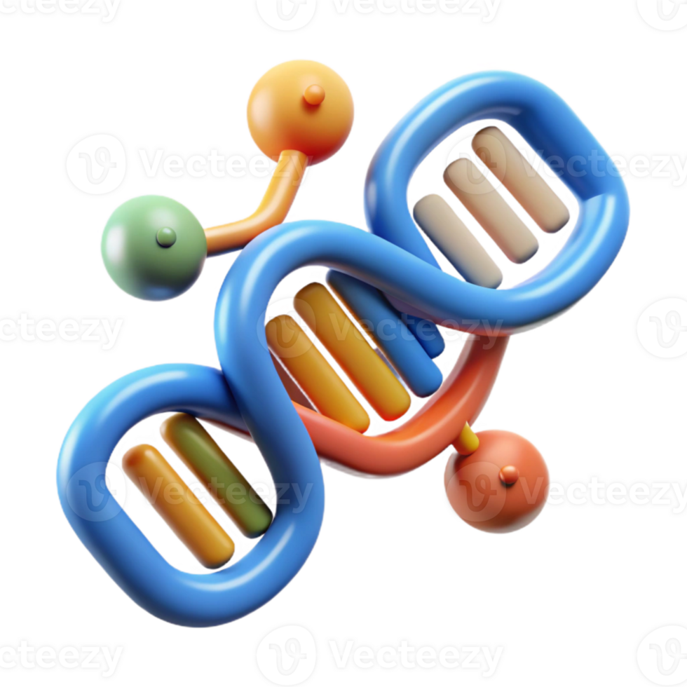impressive creative Dna Strand with Data Storage Symbol Isolated premium png