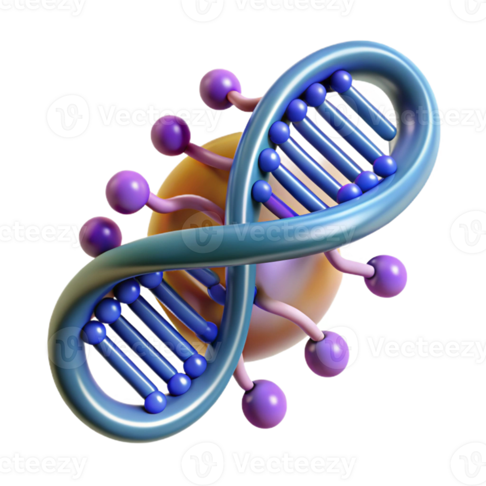 magnificent classic Dna Strand with Digital Lock Icon Isolated professional png