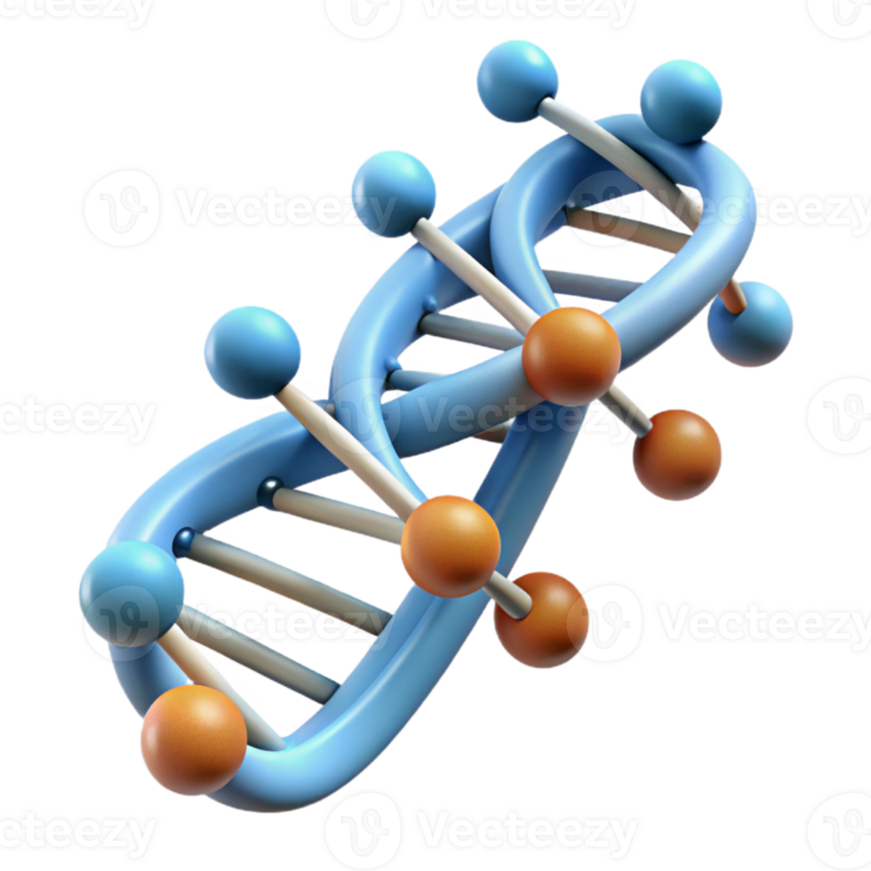 beautiful creative Dna Structure with Data Nodes Isolated genuine png