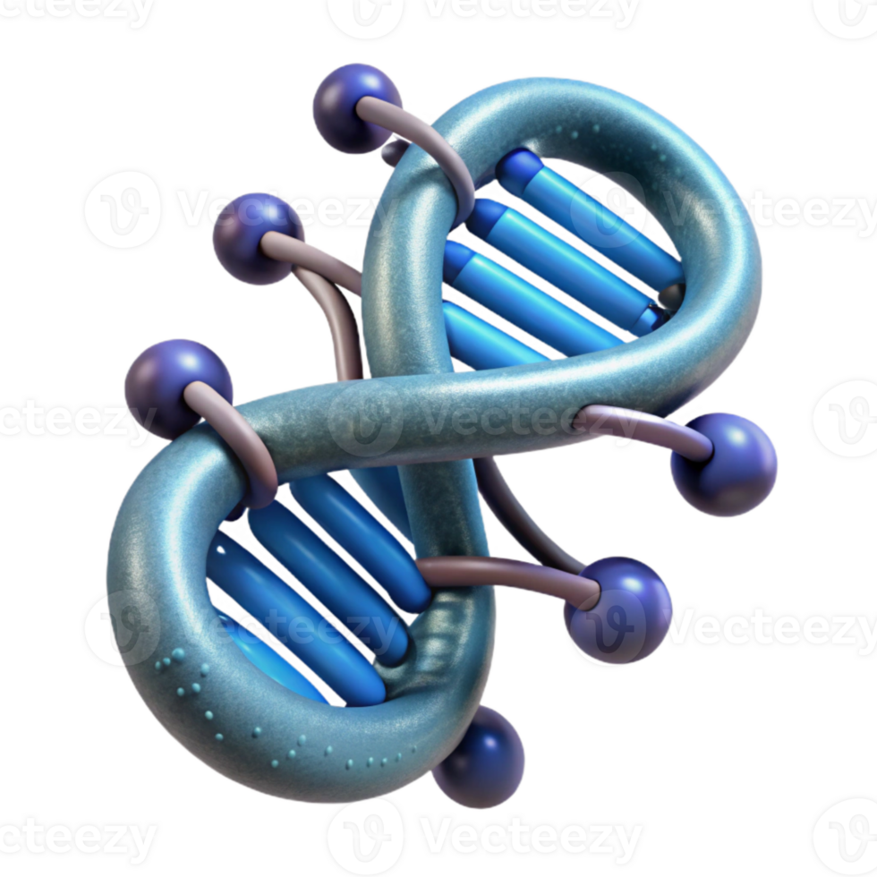 impressive minimalist Dna Structure with Digital Enhancement Effects Isolated high quality png