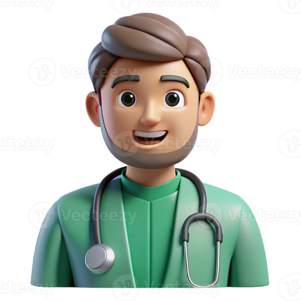 extraordinary modern Doctor Avatar Icon Male Blue Scrubs Cutout 4K png