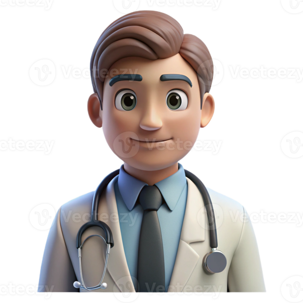 stunning traditional Doctor with Stethoscope Front View Isolated high quality png