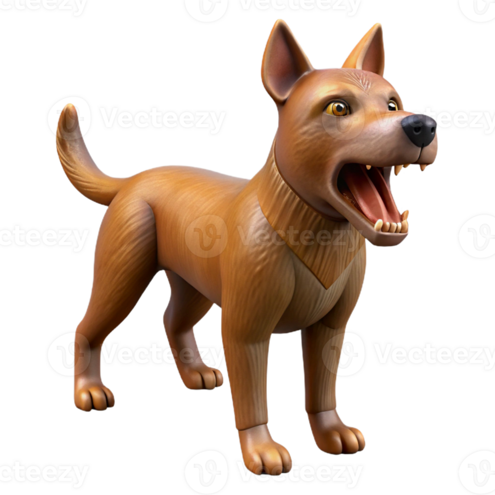 serene contemporary Dog Barking at Passerby Cutout Brown Fur high quality png