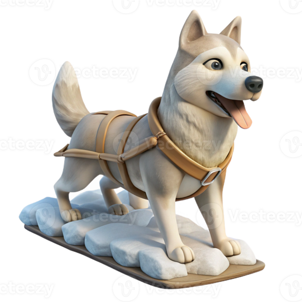 elegant contemporary Dog Sledding Through Snow Action Shot Cutout genuine png