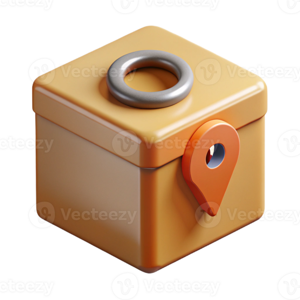 vibrant creative Donation Box with Donation Label Cutout Element premium png