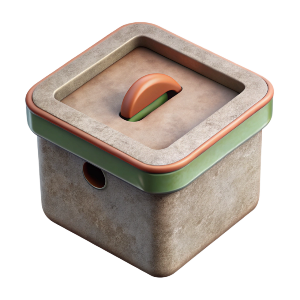elegant modern Donation Box with Open Lid Top View Cutout Element original png