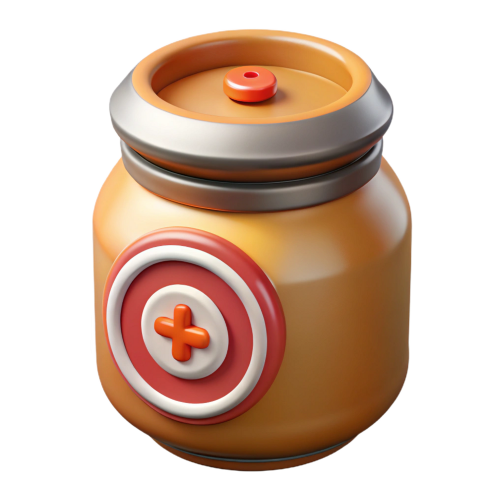 beautiful abstract Donation Jar Target Amount Marked Isolated 4K png
