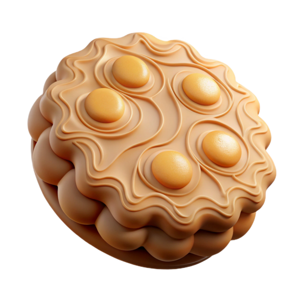 beautiful abstract D Printed Biscuit From Air Transparent Background high quality png