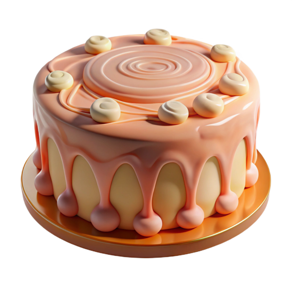 stunning traditional D Printed Cake From Air Transparent Background exclusive png