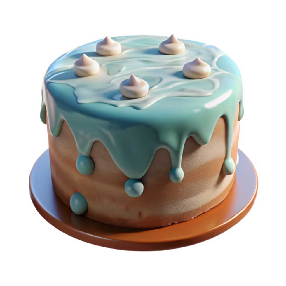 stunning contemporary D Printed Cake From Air Transparent Background high resolution png