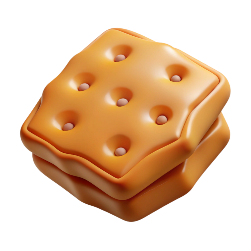 stunning contemporary D Printed Cracker From Air Transparent Background 4K png