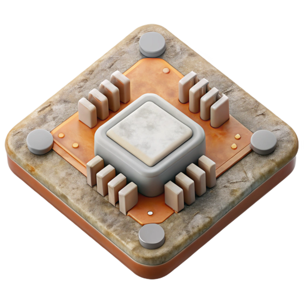 extraordinary abstract D Printed Circuit Board Top View Transparent Background high resolution png