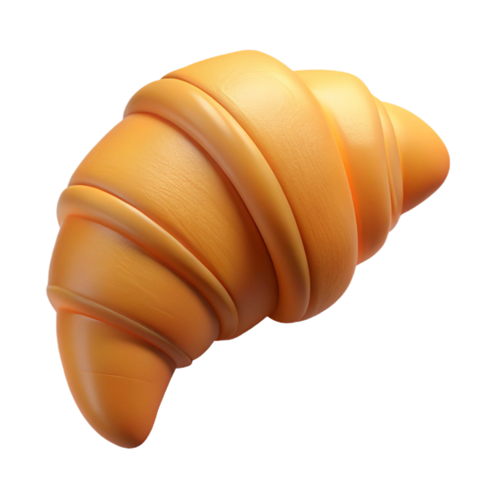 magnificent artistic D Printed Croissant From Air Transparent Background exclusive png
