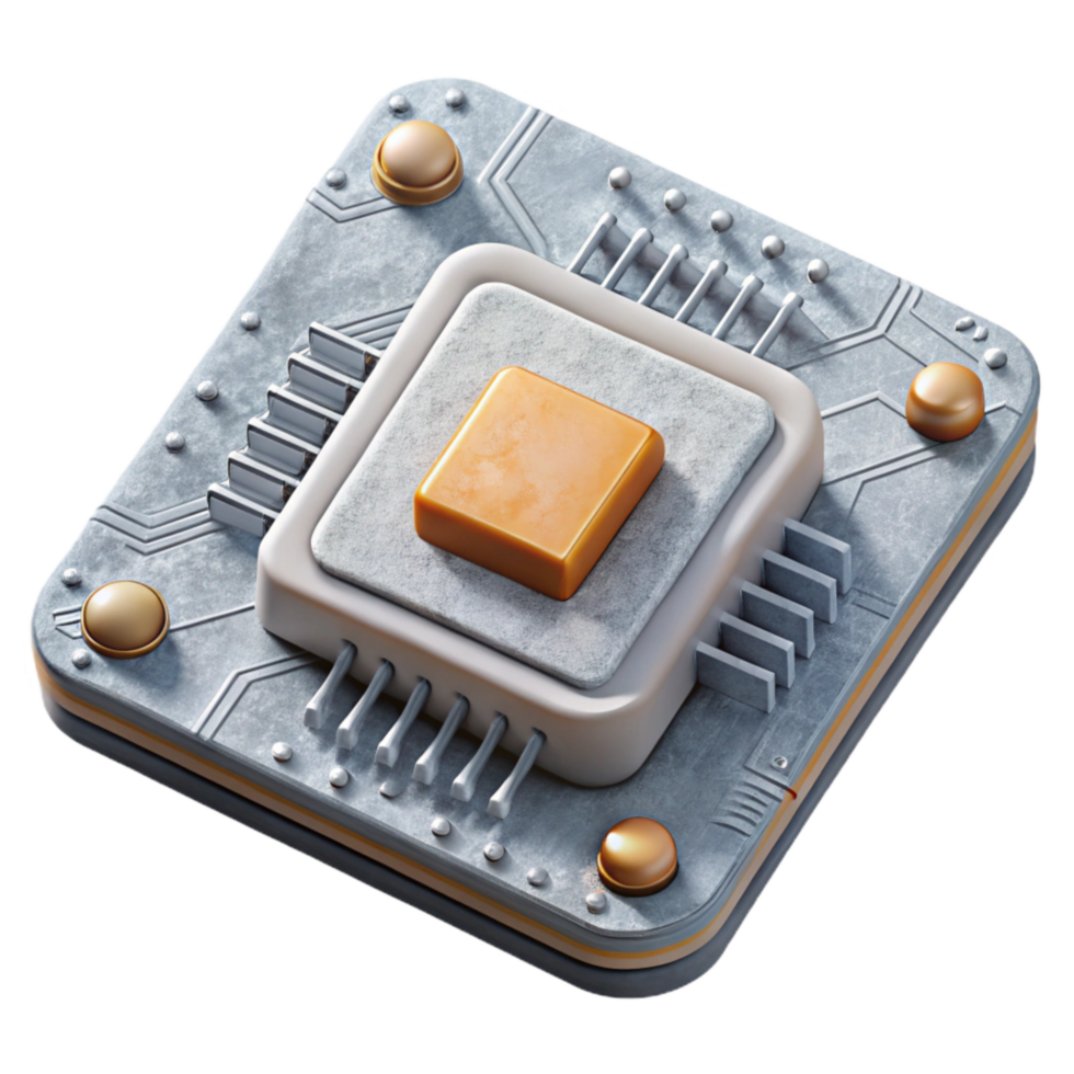 stunning artistic D Printed Circuit Board Top View Transparent Background original png
