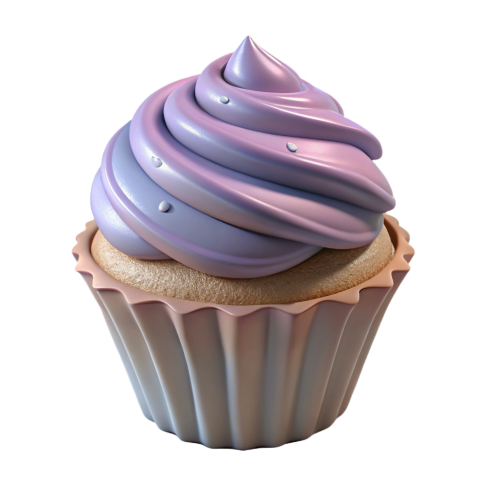 extraordinary classic D Printed Cupcake From Air Transparent Background detailed png