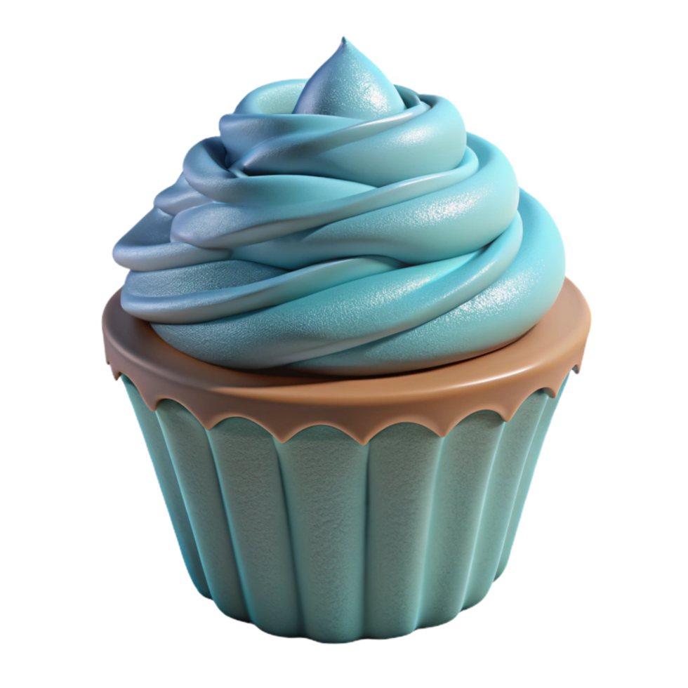 serene vintage D Printed Cupcake From Air Transparent Background authentic png