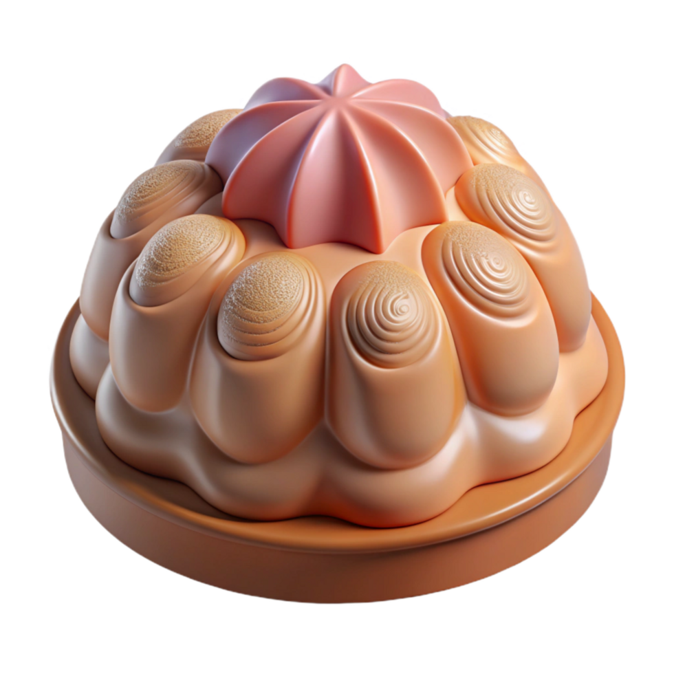 stunning vintage D Printed Dessert From Air Transparent Background high resolution png