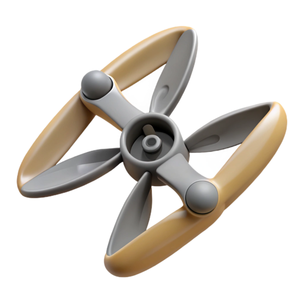 stunning minimalist D Printed Drone Propeller Angled View Cutout exclusive png