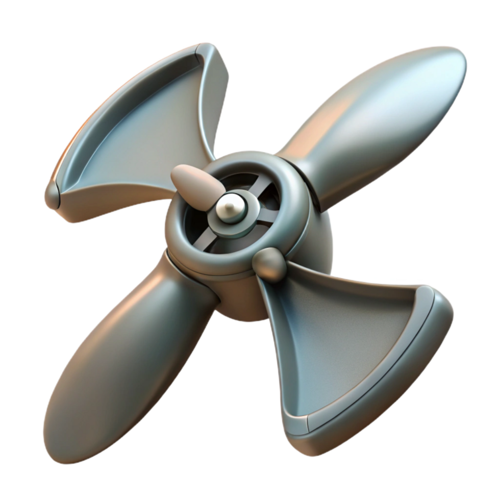 elegant minimalist D Printed Drone Propeller Angled View Cutout professional png