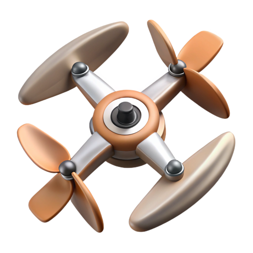 stunning classic D Printed Drone Propeller Angled View Cutout authentic png