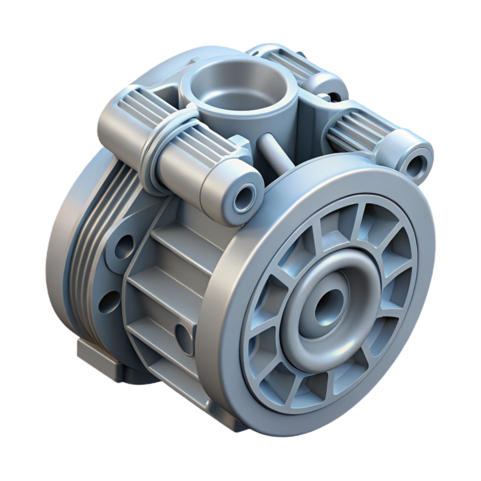 serene minimalist D Printed Engine Part Detailed View Cutout detailed png