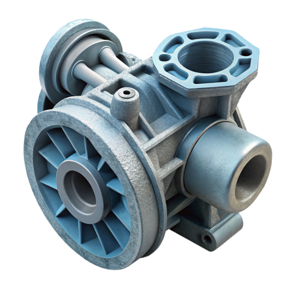 stunning abstract D Printed Engine Part Detailed View Cutout 4K png
